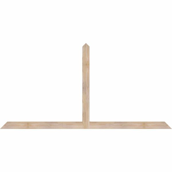 Ekena Millwork Portland Smooth Timber Gable Bracket, Douglas Fir, 84"W x 42"H x 1 1/2"D x 3 1/2"F, 12/12 Pitch GBW084X42X0204POR00SDF - main